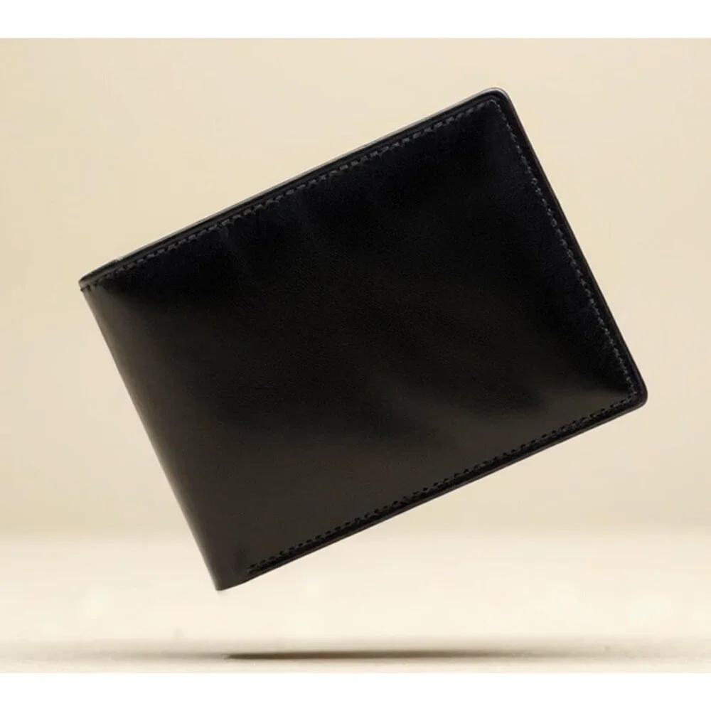 Men's Genuine Leather Wallet Bags Black Beautifully Stylish Design Vegetable